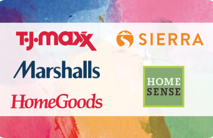 T.J.Maxx, Marshalls, HomeGoods, HomeSense & Sierra eGift Card
