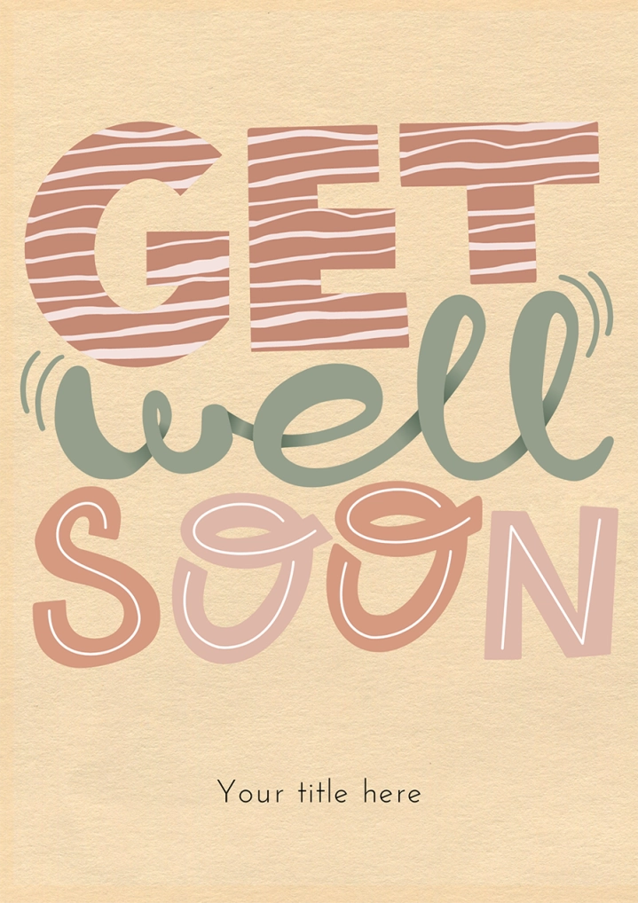 Earth Tones Get Well Soon Greeting Card