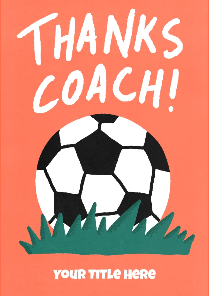 Thank You, Coach! Soccer Appreciation Card