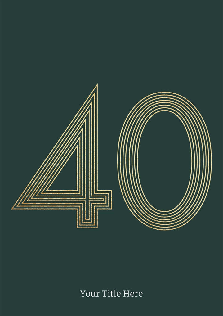 Golden Milestone: Luxe 40th Birthday Card