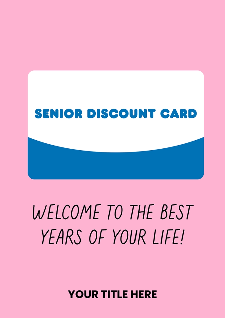 Senior Discount Card Birthday Greeting