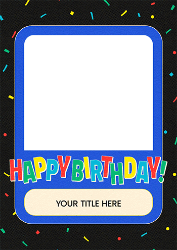 Fun Confetti Birthday Photo Card