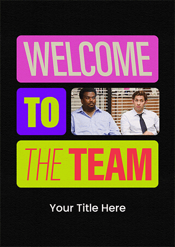 Office Humor 'Welcome to the Team' Card