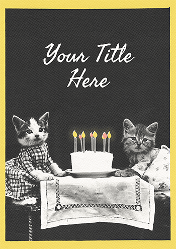 Charming Vintage Cat Greeting Card for Birthdays