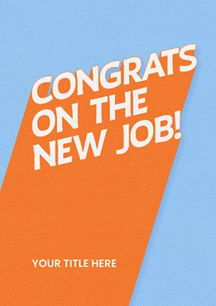 "Congrats on the New Job" Retro Farewell Card