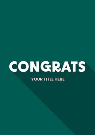 Green Modern "Congrats" Card