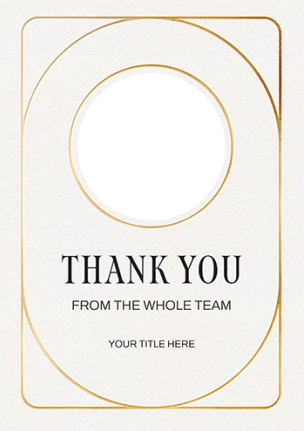 Elegant Team Thank You Photo Card