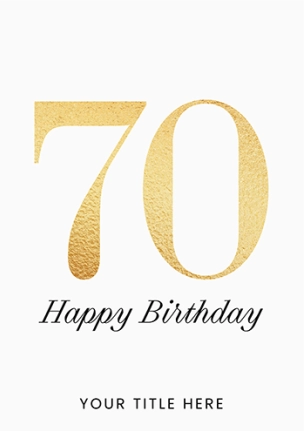 Elegant 70th Birthday Card with Gold Foil Accents