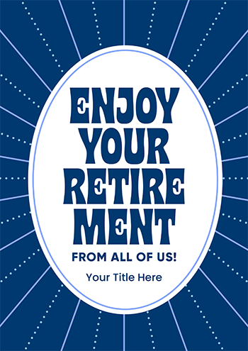 Bold & Bright Retirement Card