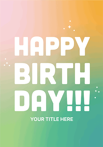 Colourful Sparkle Birthday Card