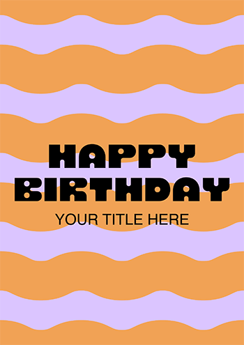 Funky Waves Animated Birthday Card