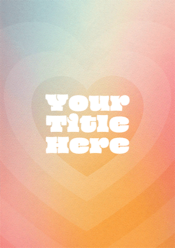 Vibrant Gradient Heart Greeting Card for Special Occasions