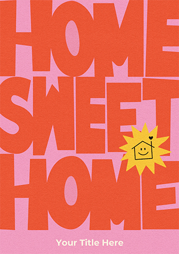 Bold and Playful Home Sweet Home Card