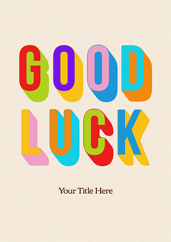 Cheerful Good Luck Card