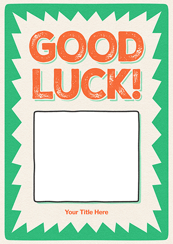 Retro-Inspired Good Luck Card