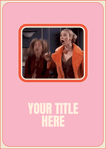 Fun and Excited Frame Greeting Card for Cheerful Messages