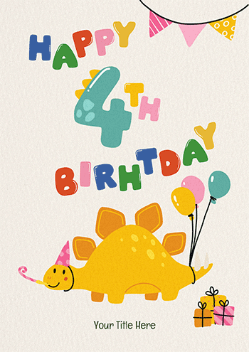 Roaring into 4! Group Card