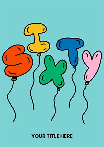 Balloon Party 60th Birthday Card