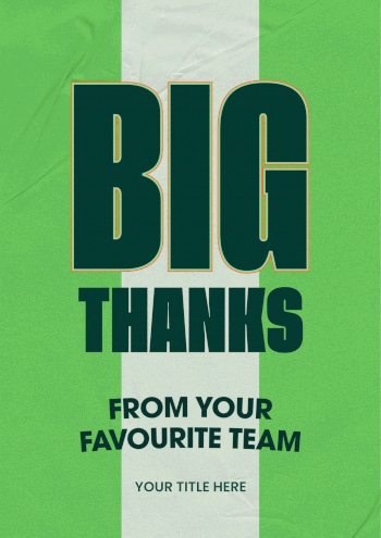 Bold "Big Thanks" Coach Card