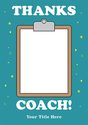 Thank You Coach Photo Card - Add a Personalized Touch