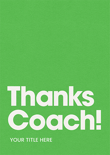 Thanks Coach - Animated Baseball Card