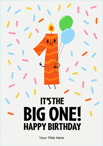 The Big ONE Birthday Card
