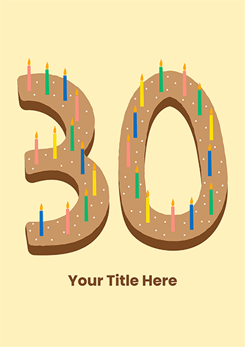 30th Birthday Cake Greeting Card