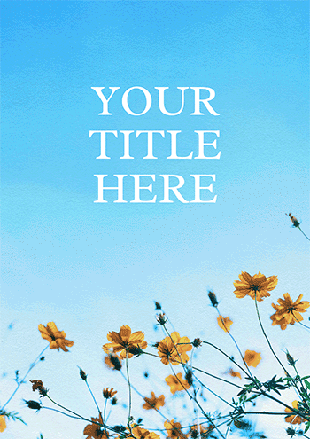 Elegant Wildflower Greeting Card with a Sky Blue Backdrop