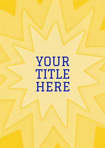 Bold Yellow Greeting Card with Radiant Sunburst Design