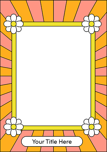 Retro Sunshine Photo Card - Fun & Vibrant Design